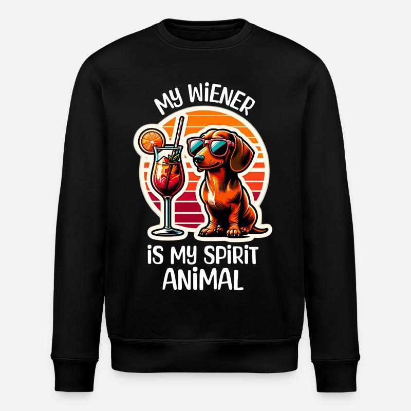 Dackel Cocktail - Stanley/Stella Unisex Bio-Sweatshirt ROLLER - Schwarz
