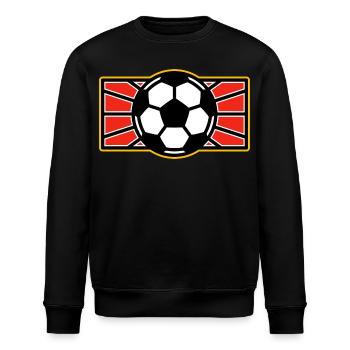 Crimson Football Wappen - Stanley/Stella Unisex Bio-Sweatshirt ROLLER - Schwarz - Vorne - Nik (191cm)