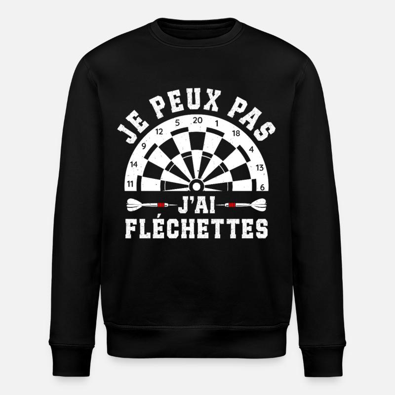 Je Peux Pas J'ai Fléchettes - Sweat bio ROLLER Stanley/Stella Unisexe - noir