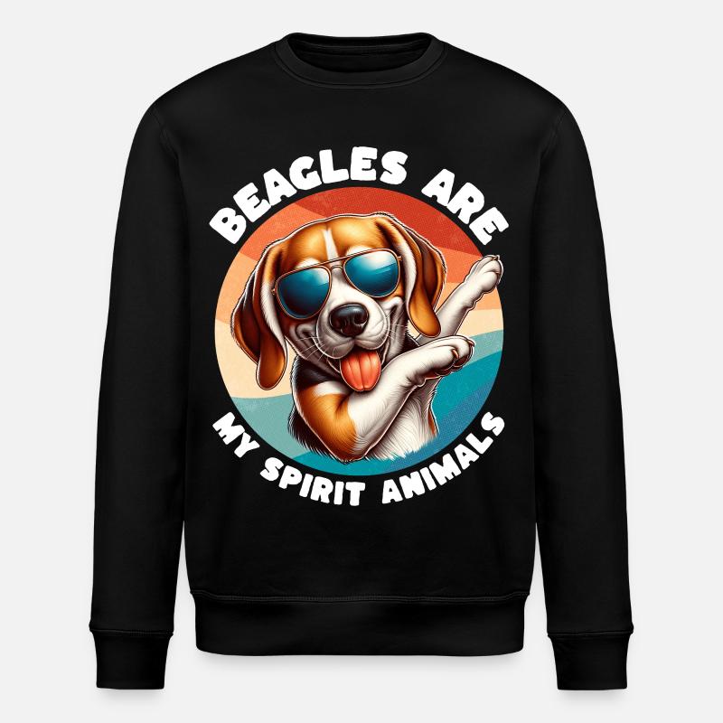 Drôles de proverbes de beagle - Sweat bio ROLLER Stanley/Stella Unisexe - noir