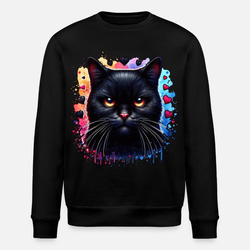 Chat noir - Sweat bio ROLLER Stanley/Stella Unisexe - noir