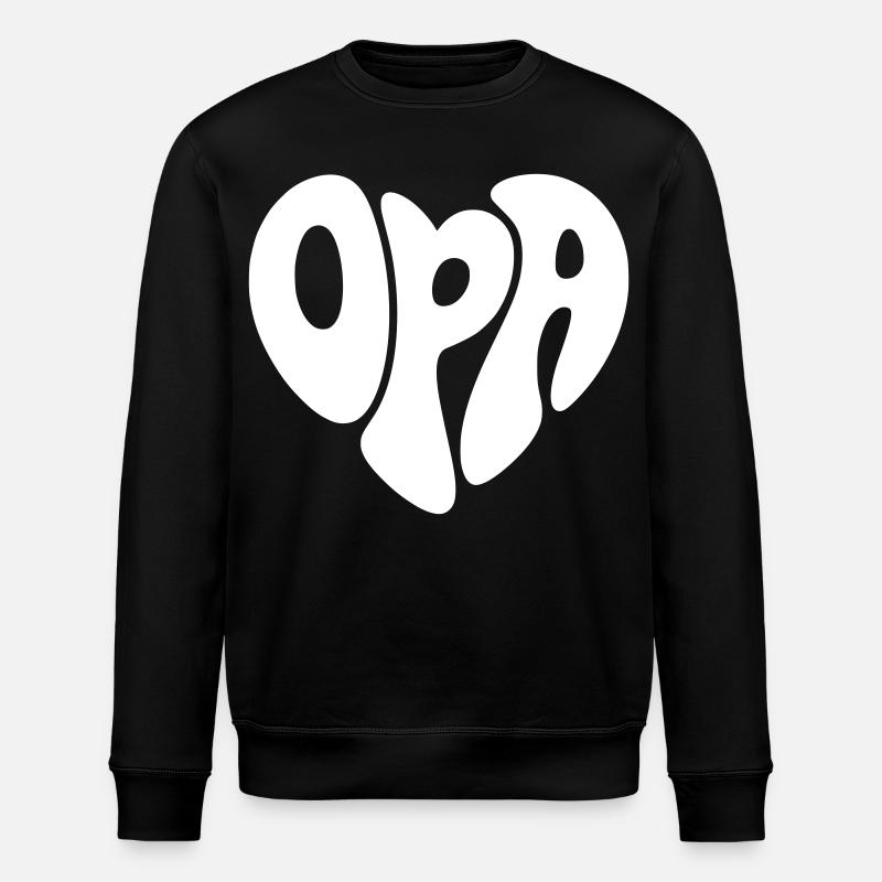 Opa Herz - Stanley/Stella Unisex Bio-Sweatshirt ROLLER - Schwarz