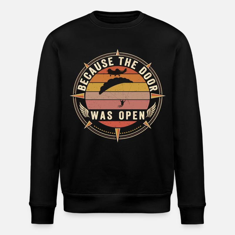 Parachutiste Rétro Sky Flight - Sweat bio ROLLER Stanley/Stella Unisexe - noir