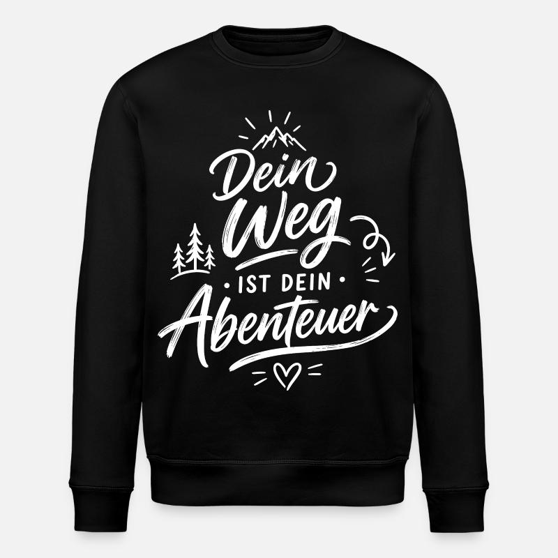 Dein Weg ist dein Abenteuer - Stanley/Stella Unisex Bio-Sweatshirt ROLLER - Schwarz