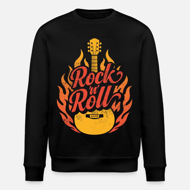 Rock and Roll - Stanley/Stella ROLLER Unisex Organic Sweatshirt - black