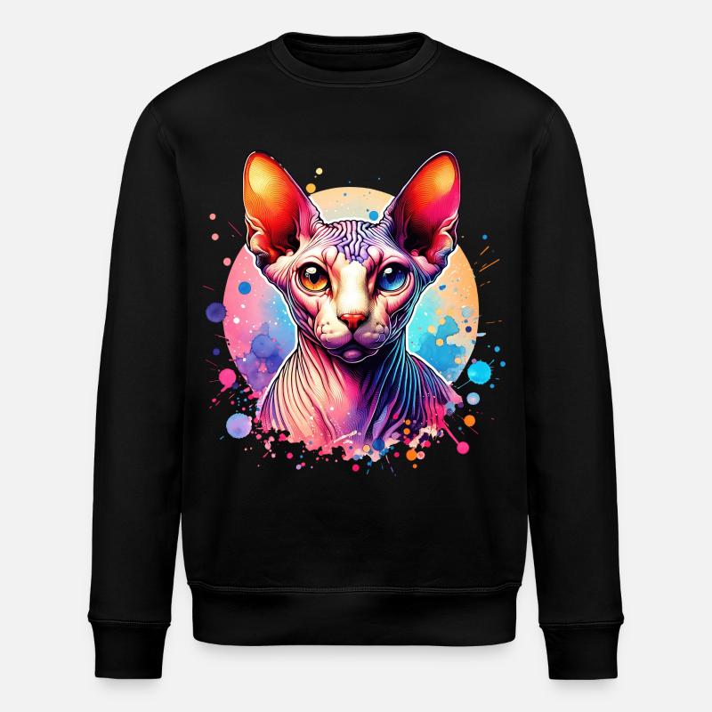 Sphynxkatze Motiv - Stanley/Stella Unisex Bio-Sweatshirt ROLLER - Schwarz