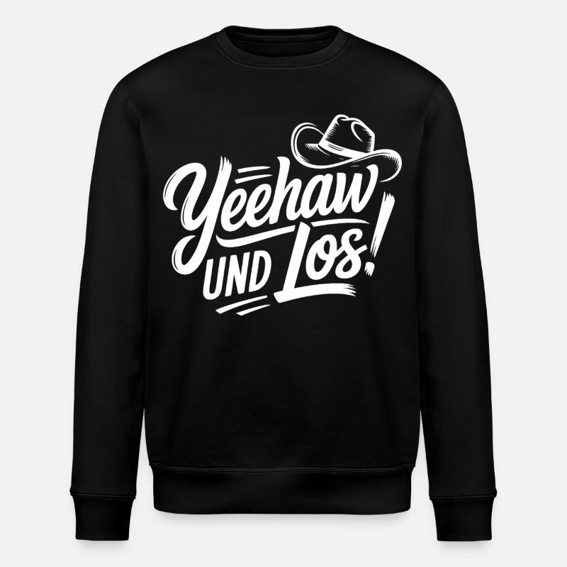 Yeehaw und Los! Western Script - Stanley/Stella Unisex Bio-Sweatshirt ROLLER - Schwarz