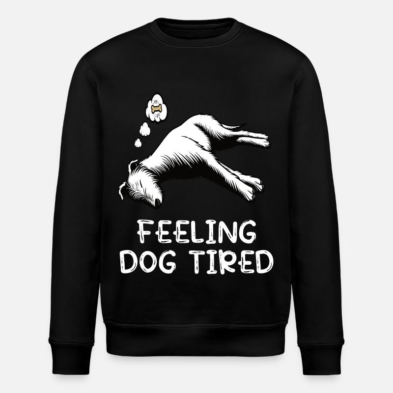 Feeling Dog Tired Irischer Wolfshund Wolfshunde - Stanley/Stella Unisex Bio-Sweatshirt ROLLER - Schwarz