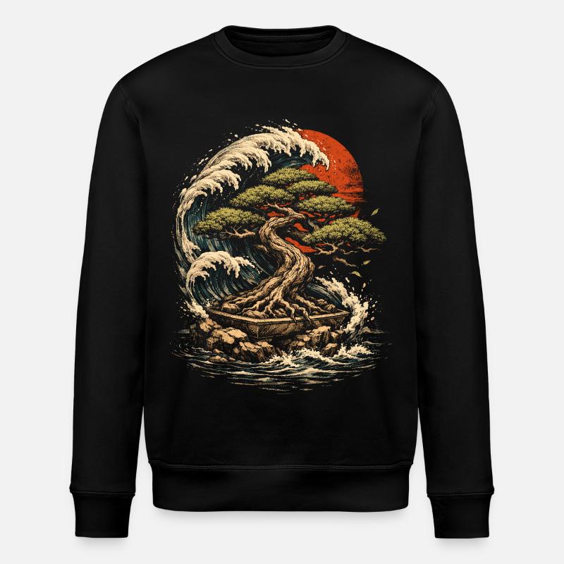 Bonsai tree - Stanley/Stella ROLLER Unisex Organic Sweatshirt - black