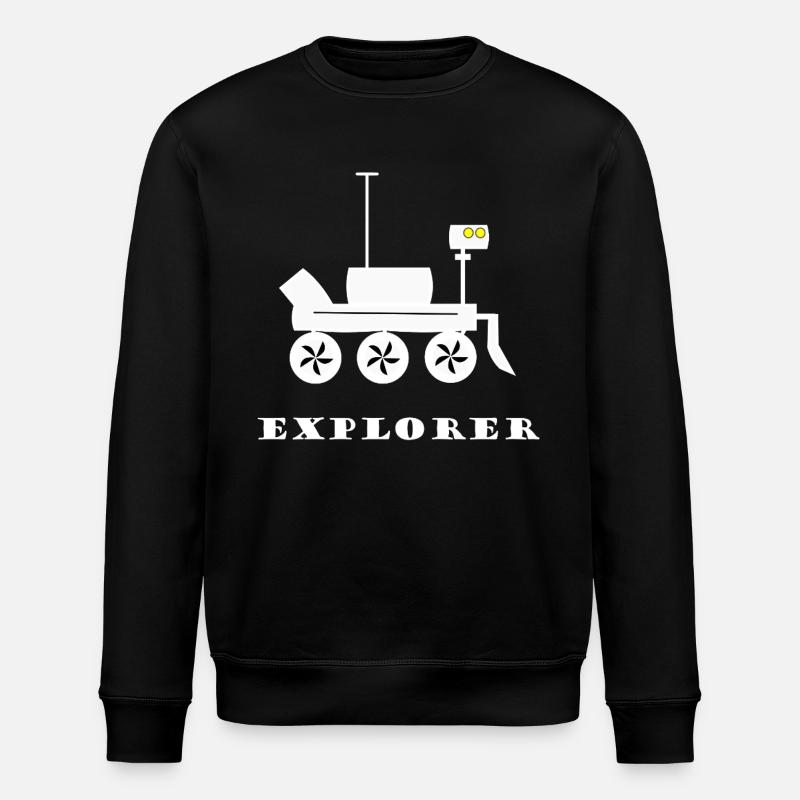 Expeditionrover Illustration Mars - Stanley/Stella Unisex Bio-Sweatshirt ROLLER - Schwarz