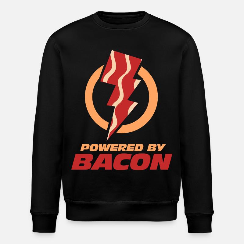 Propulsé par Bacon Lightning - Sweat bio ROLLER Stanley/Stella Unisexe - noir
