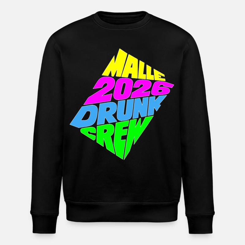 Malle 2026 Drunk Crew - Stanley/Stella Unisex Bio-Sweatshirt ROLLER - Schwarz