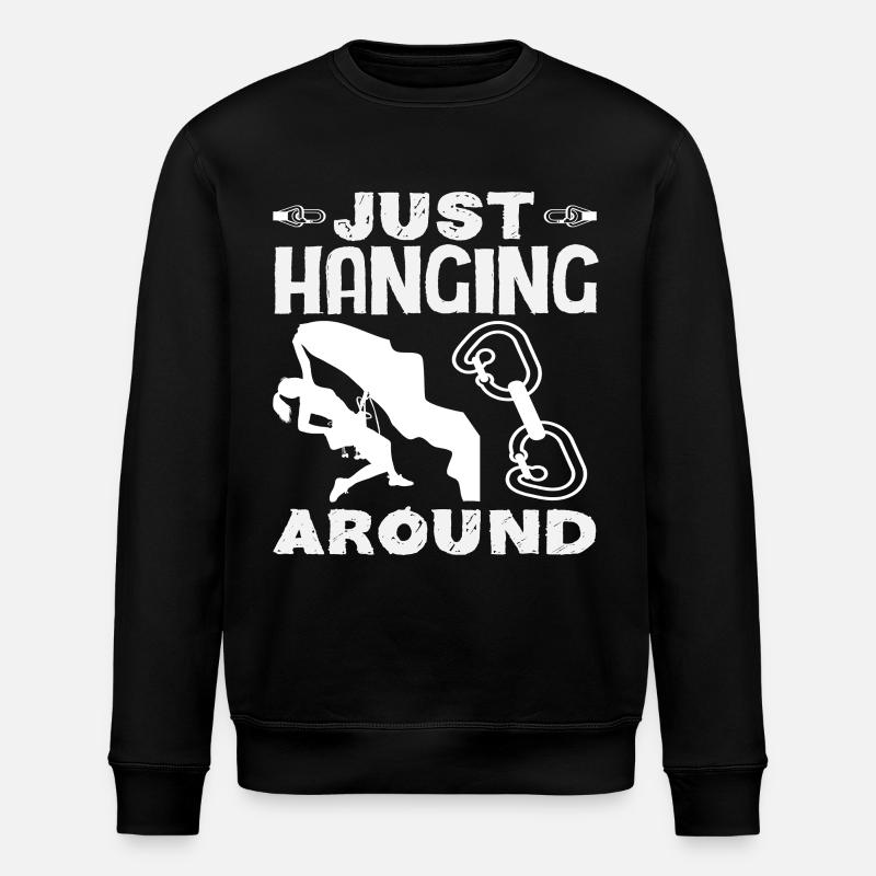 Just Hanging Around Fun Climbing - Stanley/Stella ROLLER Unisex Organic Sweatshirt - black