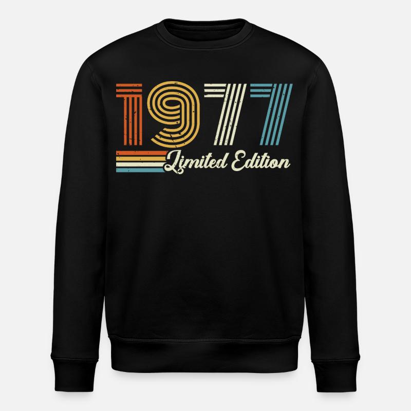 49e anniversaire 1977 Né en 1977 - Sweat bio ROLLER Stanley/Stella Unisexe - noir