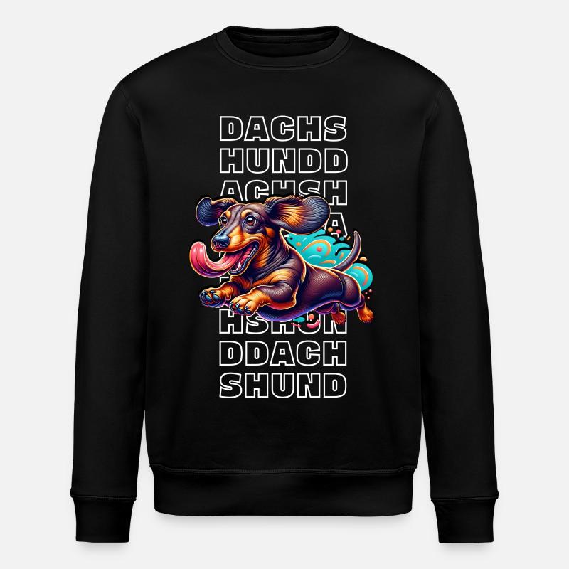 dachshund - Stanley/Stella ROLLER Unisex Organic Sweatshirt - black