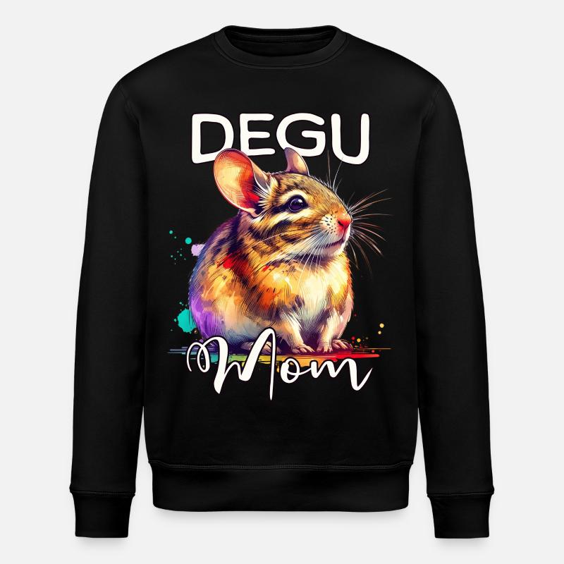 Degu Mama - Stanley/Stella Unisex Bio-Sweatshirt ROLLER - Schwarz