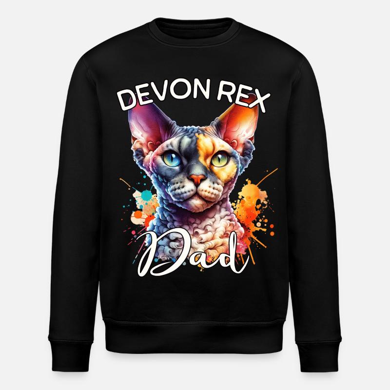 Devon Rex Dad - Stanley/Stella ROLLER Unisex Organic Sweatshirt - black