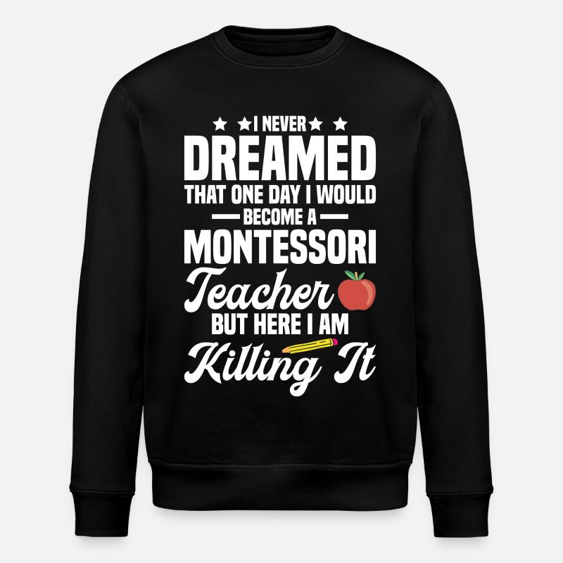 Montessori-Lehrermethode Montessori-Bildung Montessori - Stanley/Stella Unisex Bio-Sweatshirt ROLLER - Schwarz