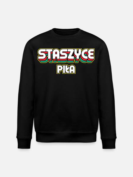 Staszyce Piła. Retro District Name - Stanley/Stella ROLLER Unisex Organic Sweatshirt - black