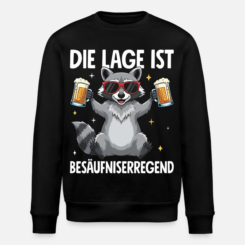 Die Lage Ist Besäufniserregend - Stanley/Stella Unisex Bio-Sweatshirt ROLLER - Schwarz