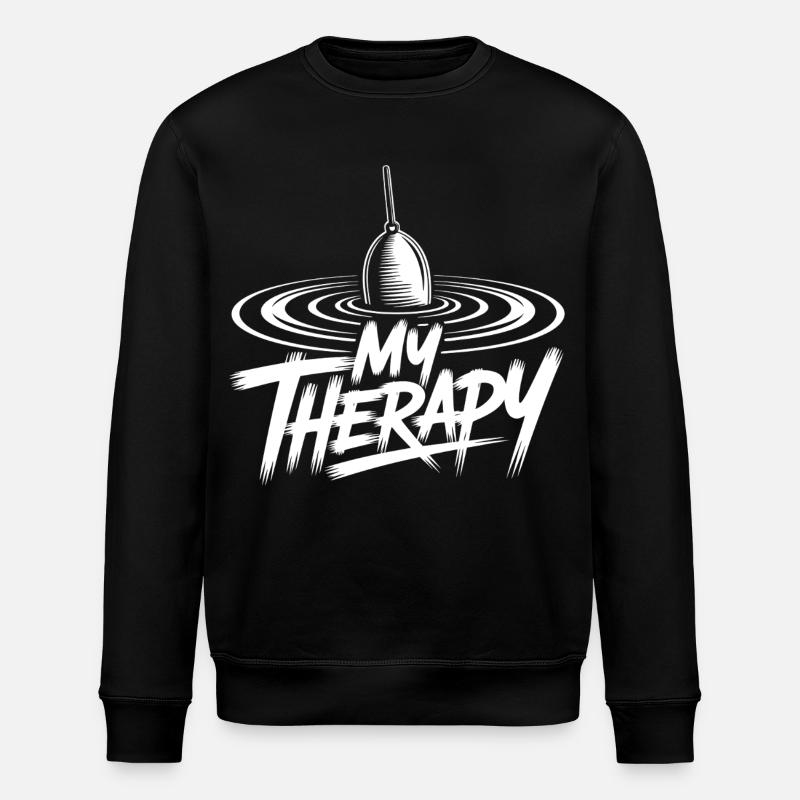 Angeln Therapie - Stanley/Stella Unisex Bio-Sweatshirt ROLLER - Schwarz