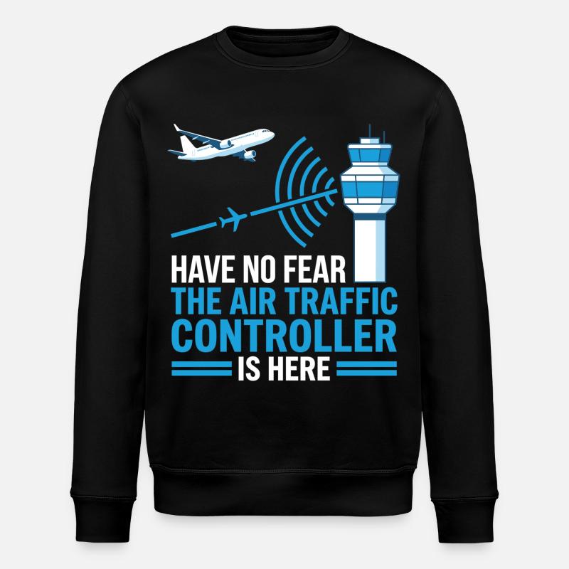 Air Traffic Controller Fluglotse Geschenk - Stanley/Stella Unisex Bio-Sweatshirt ROLLER - Schwarz