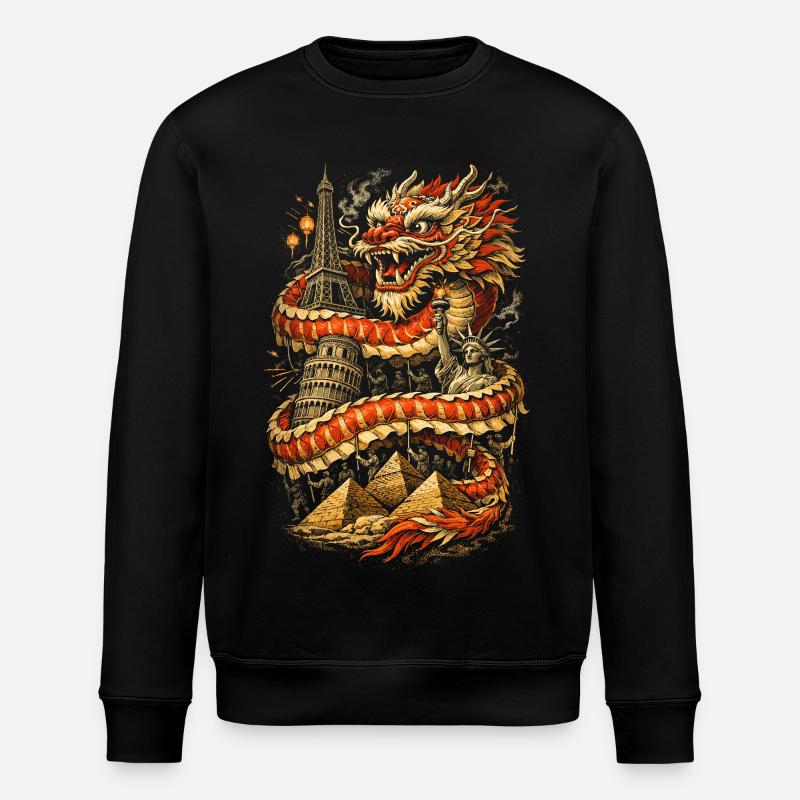 Dragon Dance Drachentanz - Stanley/Stella Unisex Bio-Sweatshirt ROLLER - Schwarz