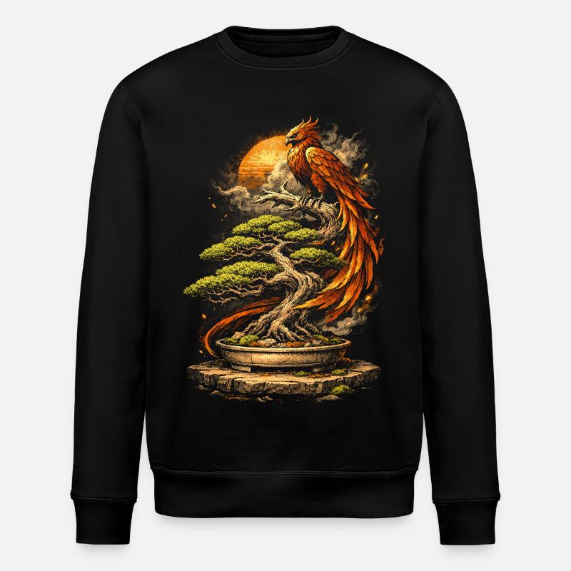 Bonsaibaum Mit Phönix - Stanley/Stella Unisex Bio-Sweatshirt ROLLER - Schwarz