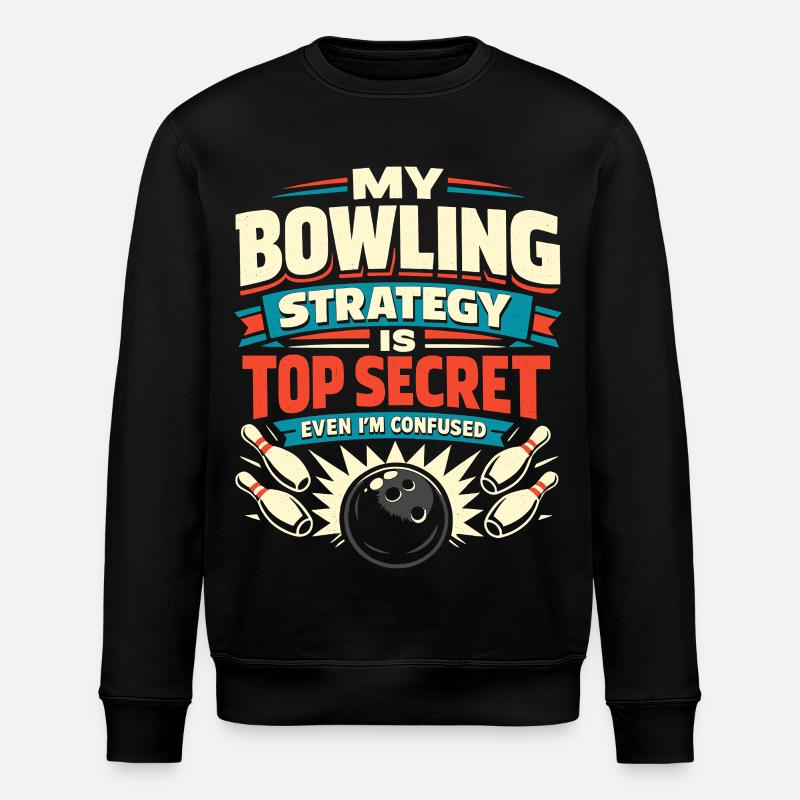 Bowling Strategie - Stanley/Stella Unisex Bio-Sweatshirt ROLLER - Schwarz