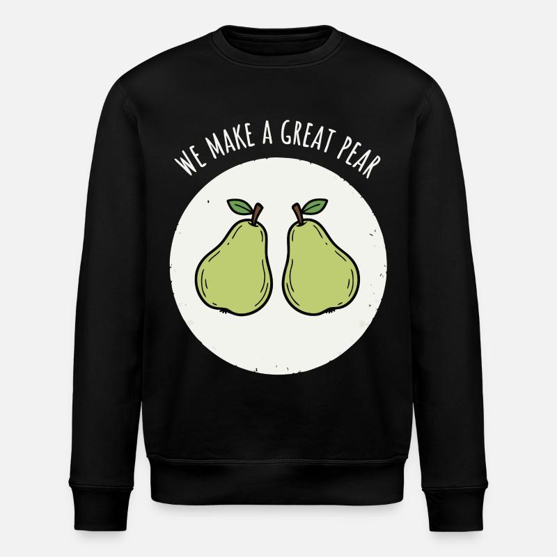 Pear Pair - Stanley/Stella ROLLER Unisex Organic Sweatshirt - black