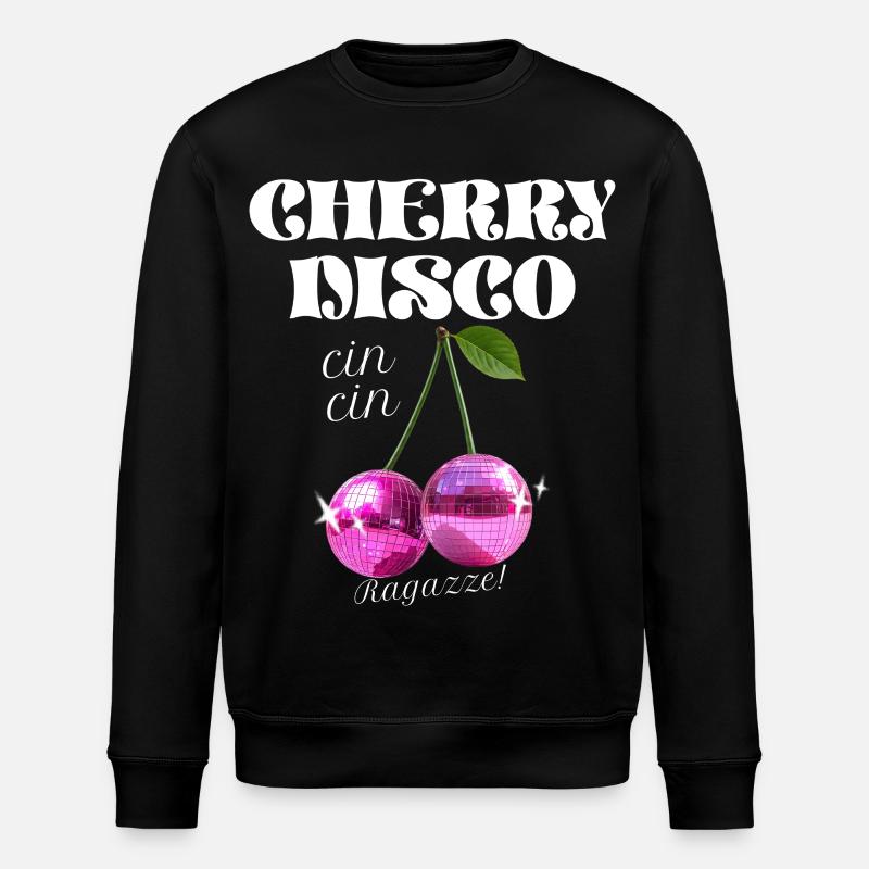 Cherry Disco Glam - Stanley/Stella ROLLER Unisex Organic Sweatshirt - black