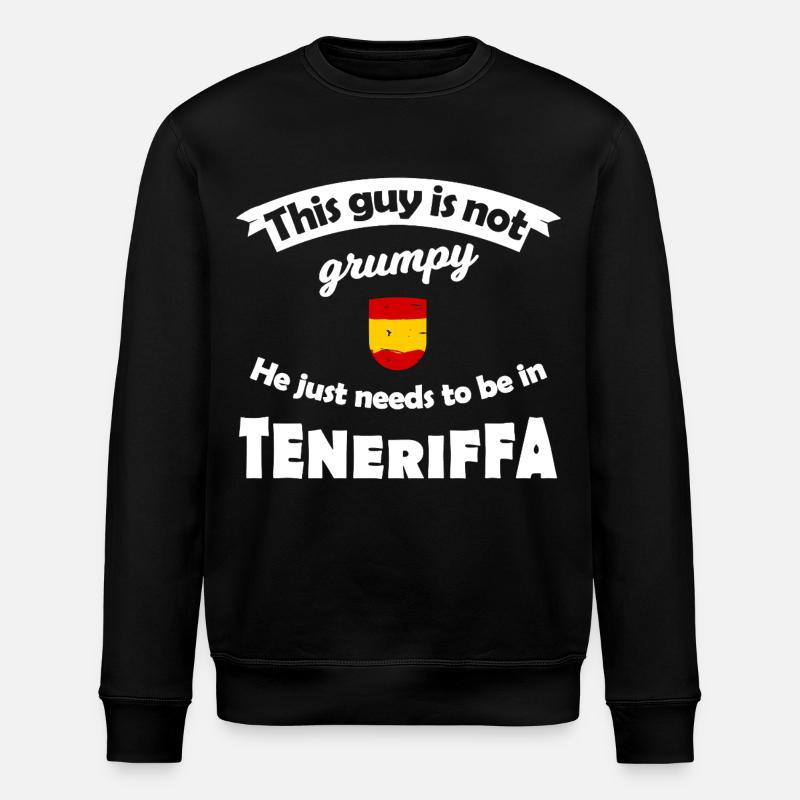 Pas grognon à Tenerife - Sweat bio ROLLER Stanley/Stella Unisexe - noir