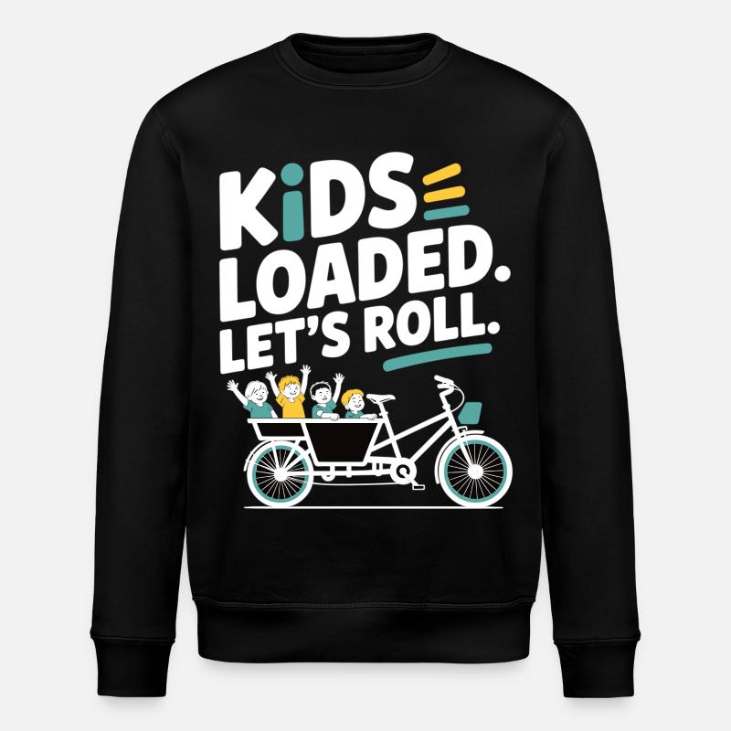 Kids Loaded Lets Roll Lastenrad - Stanley/Stella Unisex Bio-Sweatshirt ROLLER - Schwarz