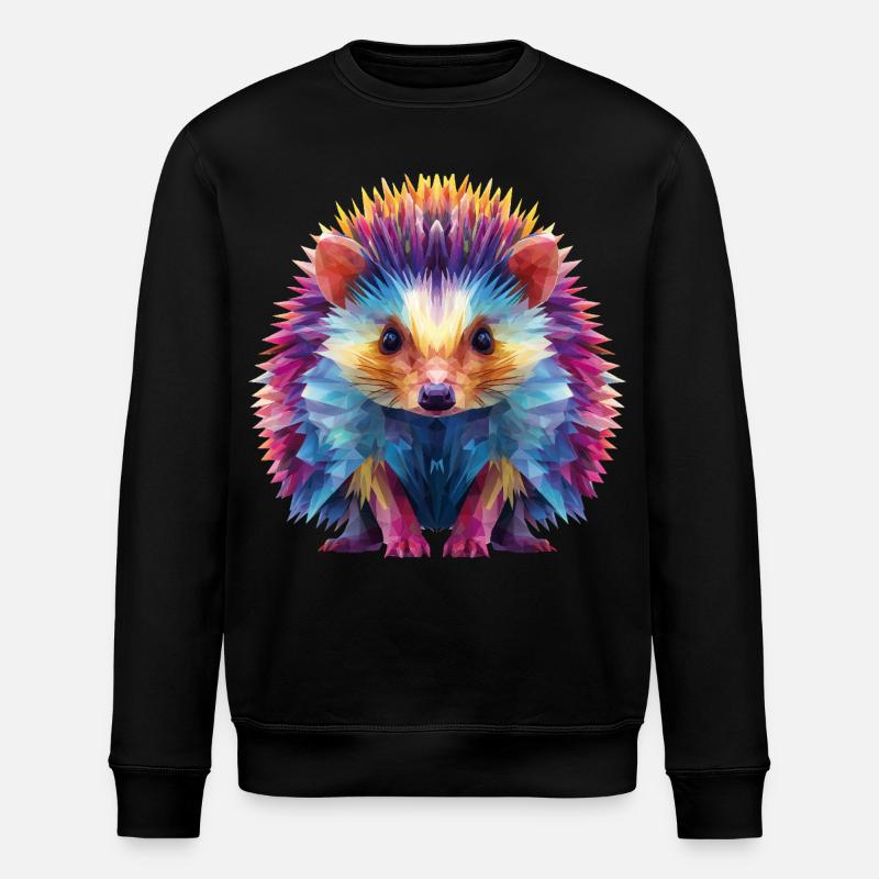 Hedgehog - Stanley/Stella ROLLER Unisex Organic Sweatshirt - black