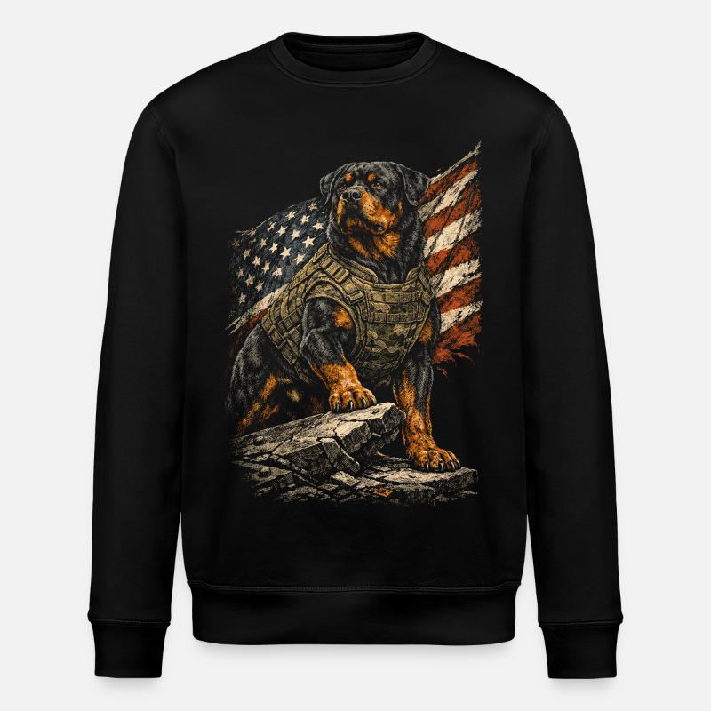 Rottweiler Hund - Stanley/Stella Unisex Bio-Sweatshirt ROLLER - Schwarz