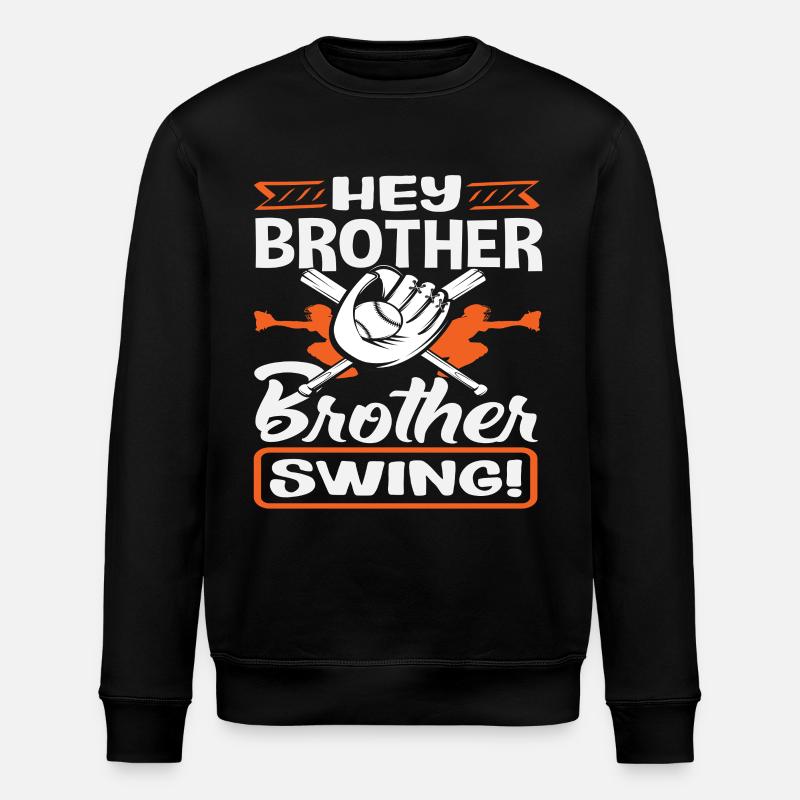 Hé frère Swing Baseball Dicton - Sweat bio ROLLER Stanley/Stella Unisexe - noir