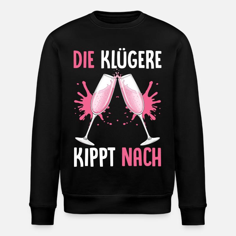 Die Klügere Kippt Nach - Stanley/Stella Unisex Bio-Sweatshirt ROLLER - Schwarz