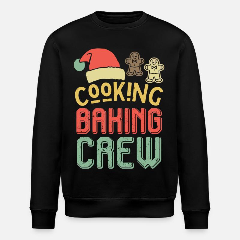 Christmas Baking Crew – Cooking Baking Crew - Stanley/Stella ROLLER Unisex Organic Sweatshirt - black
