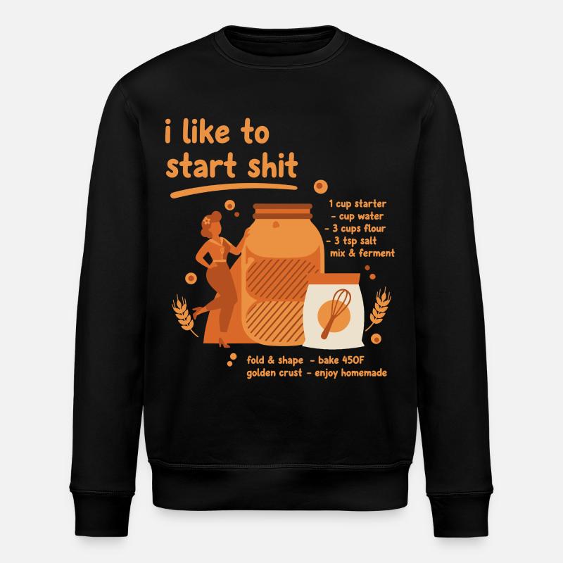 Sauerteigbrot Backbäcker Sauerteigstarter - Stanley/Stella Unisex Bio-Sweatshirt ROLLER - Schwarz