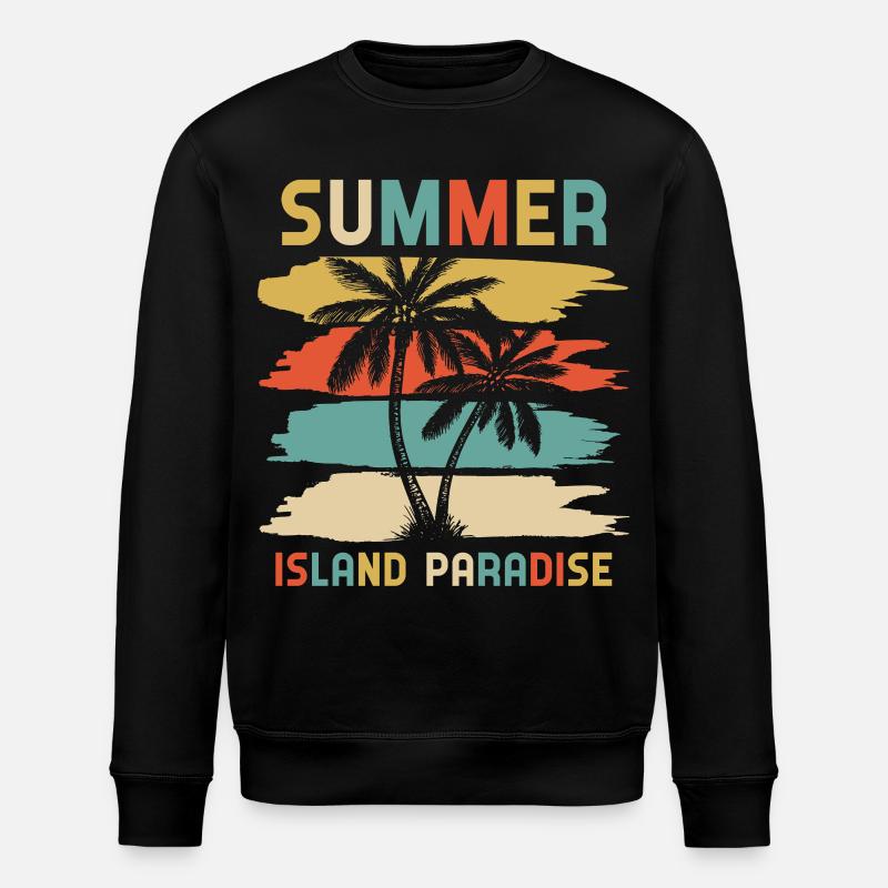 Summer Island Paradise Reisefieber - Stanley/Stella Unisex Bio-Sweatshirt ROLLER - Schwarz