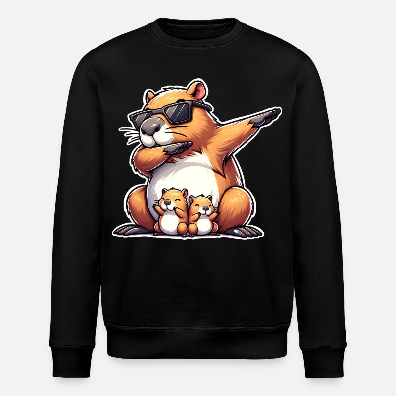 Capybara papa - Sweat bio ROLLER Stanley/Stella Unisexe - noir