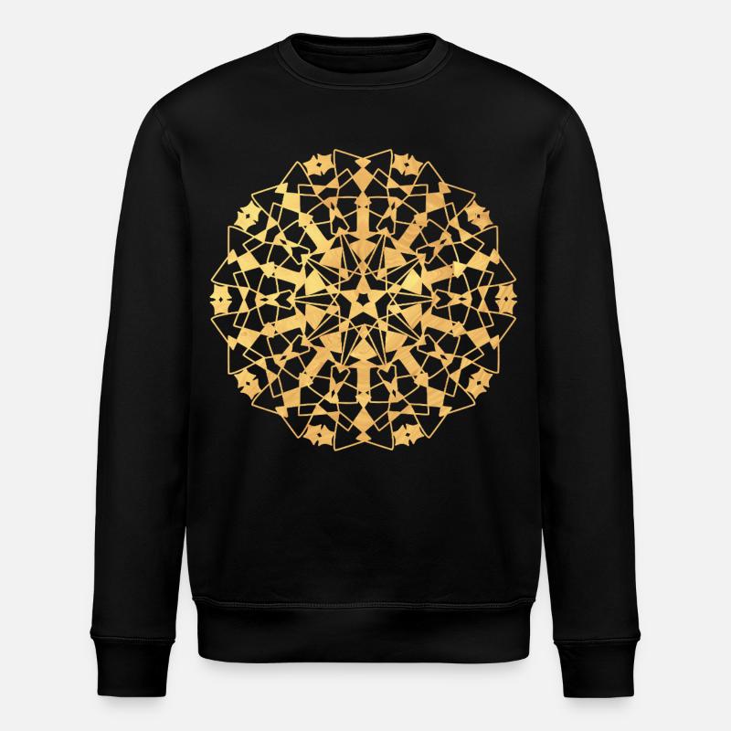 Mandala geometrisch - gold - Stanley/Stella Unisex Bio-Sweatshirt ROLLER - Schwarz
