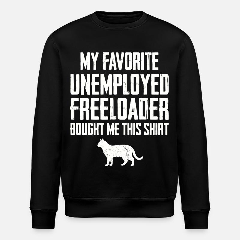 Chat Drôle de Profiteur - Sweat bio ROLLER Stanley/Stella Unisexe - noir