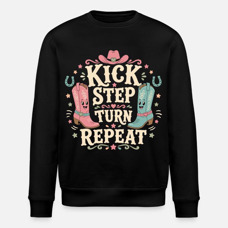Kick Step Turn Repeat - Stanley/Stella ROLLER Unisex Organic Sweatshirt - black