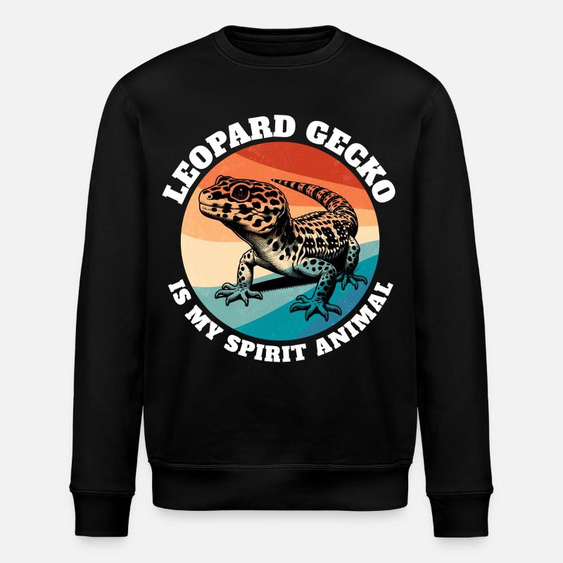 Leopard Gecko Sayings - Stanley/Stella ROLLER Unisex Organic Sweatshirt - black