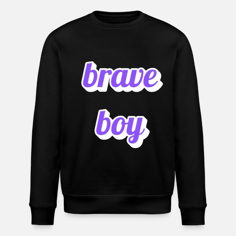 Lettrage Brave Boy - Sweat bio ROLLER Stanley/Stella Unisexe - noir