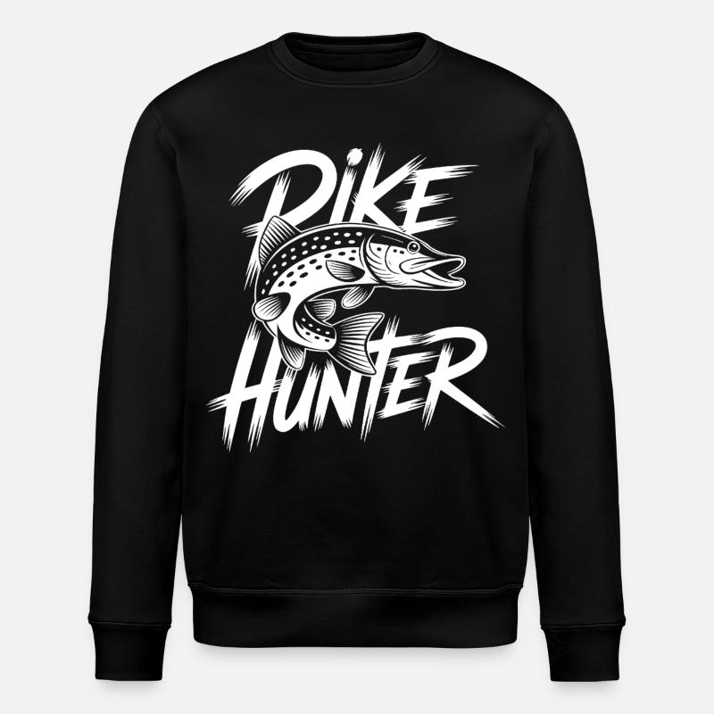 Hecht angeln - Stanley/Stella Unisex Bio-Sweatshirt ROLLER - Schwarz