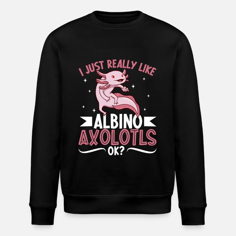J’adore mon axolotl albinos - Sweat bio ROLLER Stanley/Stella Unisexe - noir