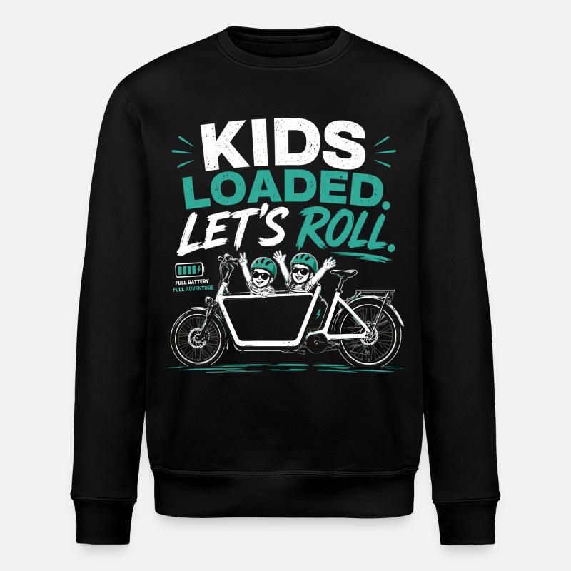 Kids Loaded Lets Roll Lastenrad - Stanley/Stella Unisex Bio-Sweatshirt ROLLER - Schwarz