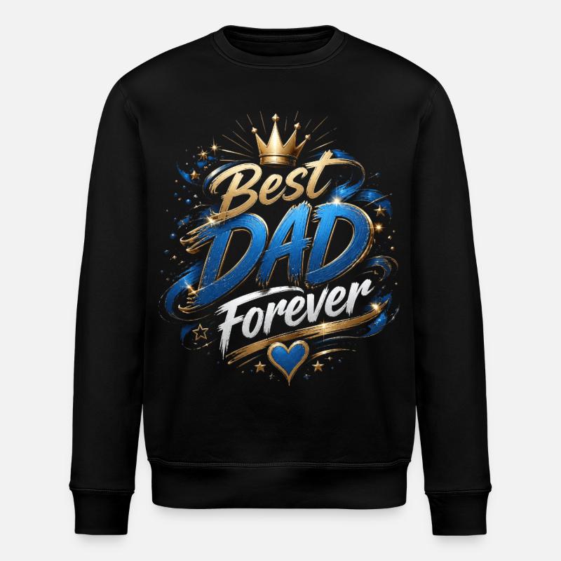Bestes Papa Forever Kronen-Design - Stanley/Stella Unisex Bio-Sweatshirt ROLLER - Schwarz